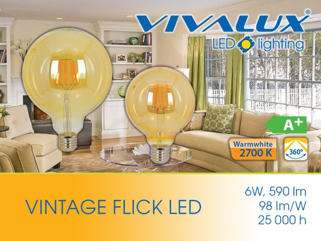 Vintage filament lamps FLICK VINTAGE LED