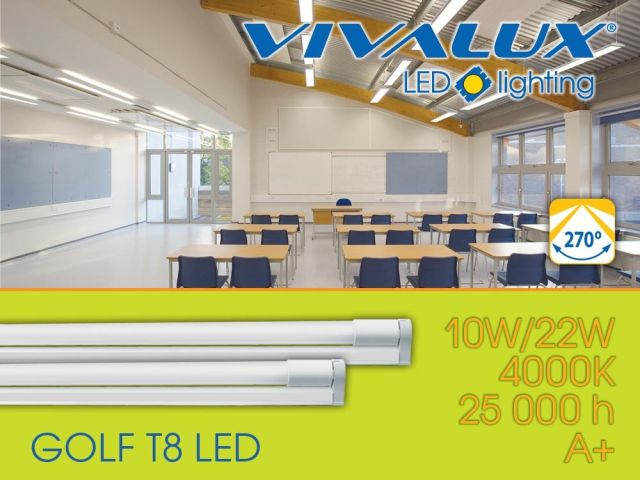 Multifunctional LED lighting fixture GOLF T8 VIVALUX