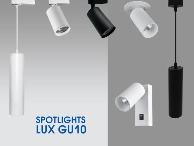 LUX GU10 - series spotlights with a different mounting method