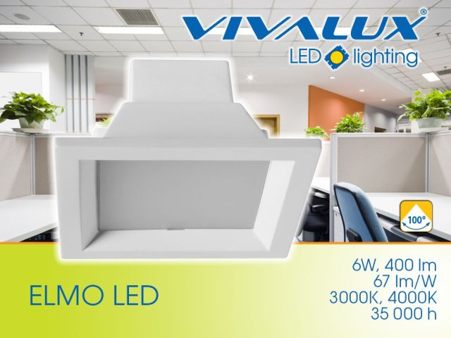 Квадратната луна ELMO LED 6W – формула за отлична осветеност