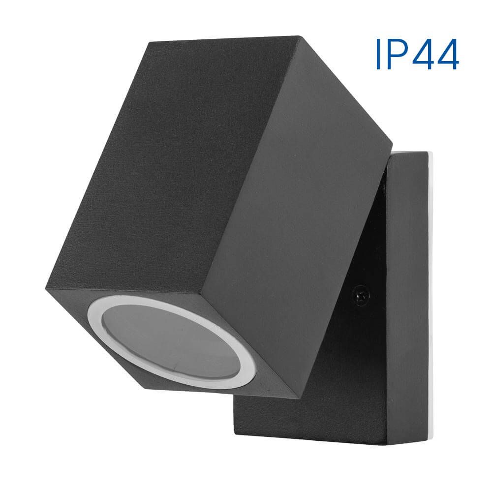 Влагозащитен фасаден аплик SEOUL/W ∙ 1 x GU10 ∙ черен ∙ IP44